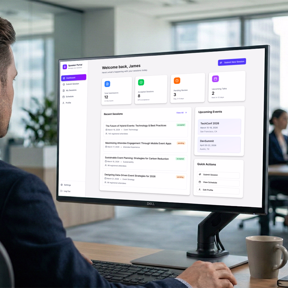 Abstract submission dashboard for conference session proposals