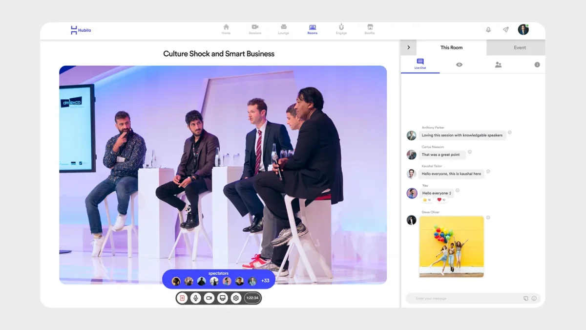 Hubilo virtual and hybrid event platform