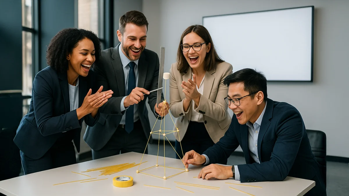 Marshmallow Challenge team building activity