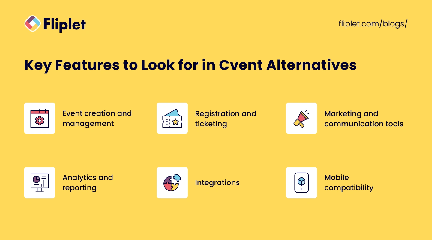 Key features to look for in Cvent alternatives