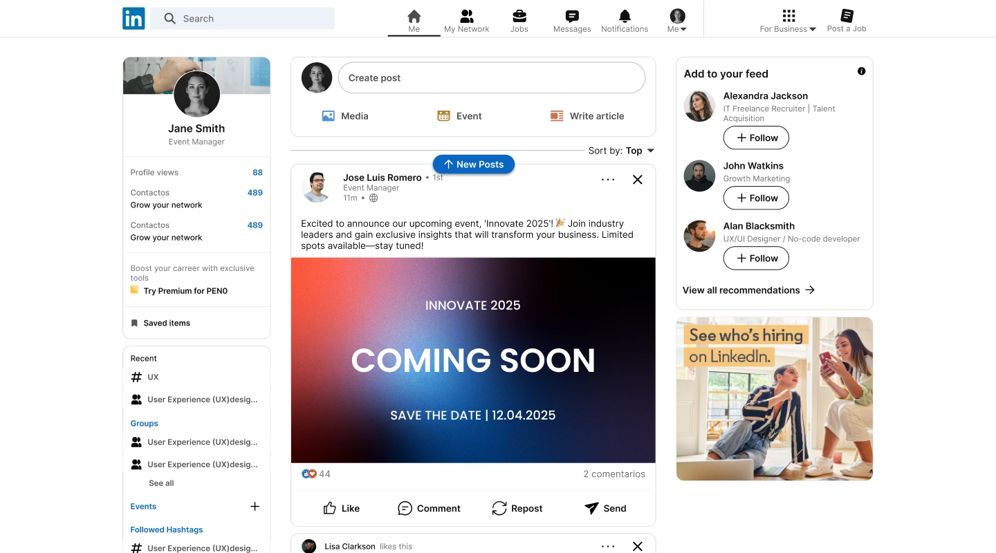 Event teaser social media campaign with countdown posts and speaker announcements