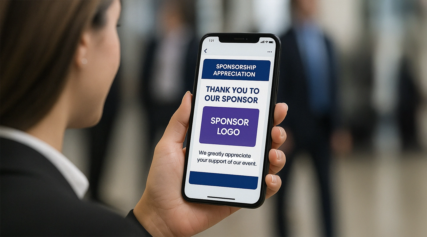 Illustration of thanking sponsors and strengthening long-term event partnerships