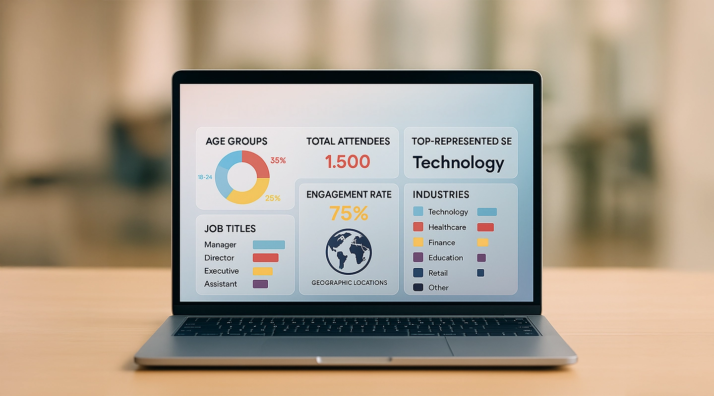 Illustration of digital tools and social promotion used to increase sponsor visibility online