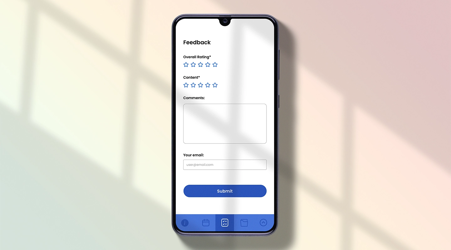 Getting feedback after the event with an app