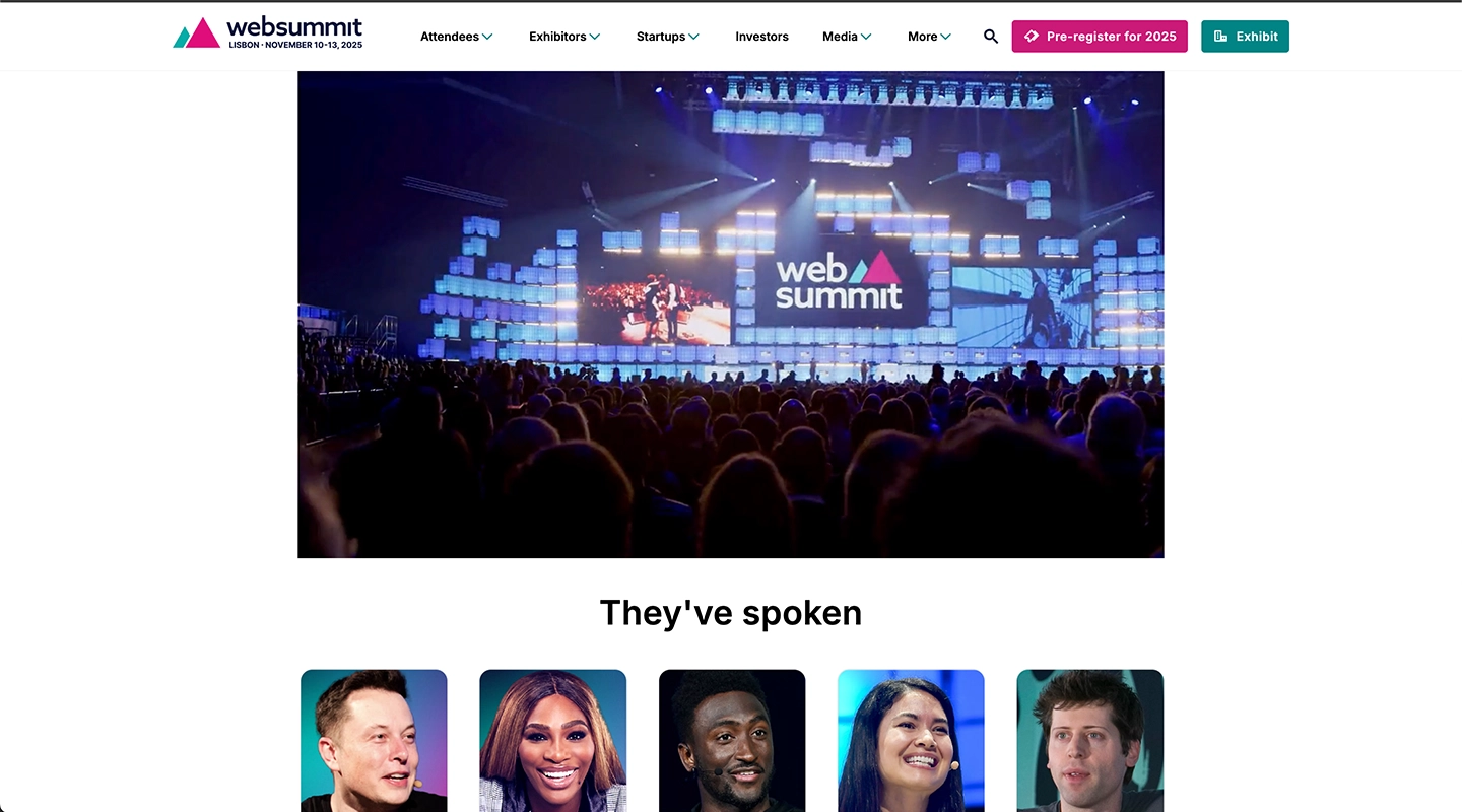 Websummit website