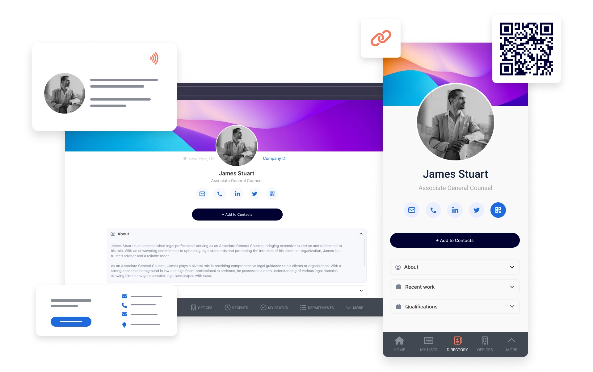 Digital Business Card feature screenshot