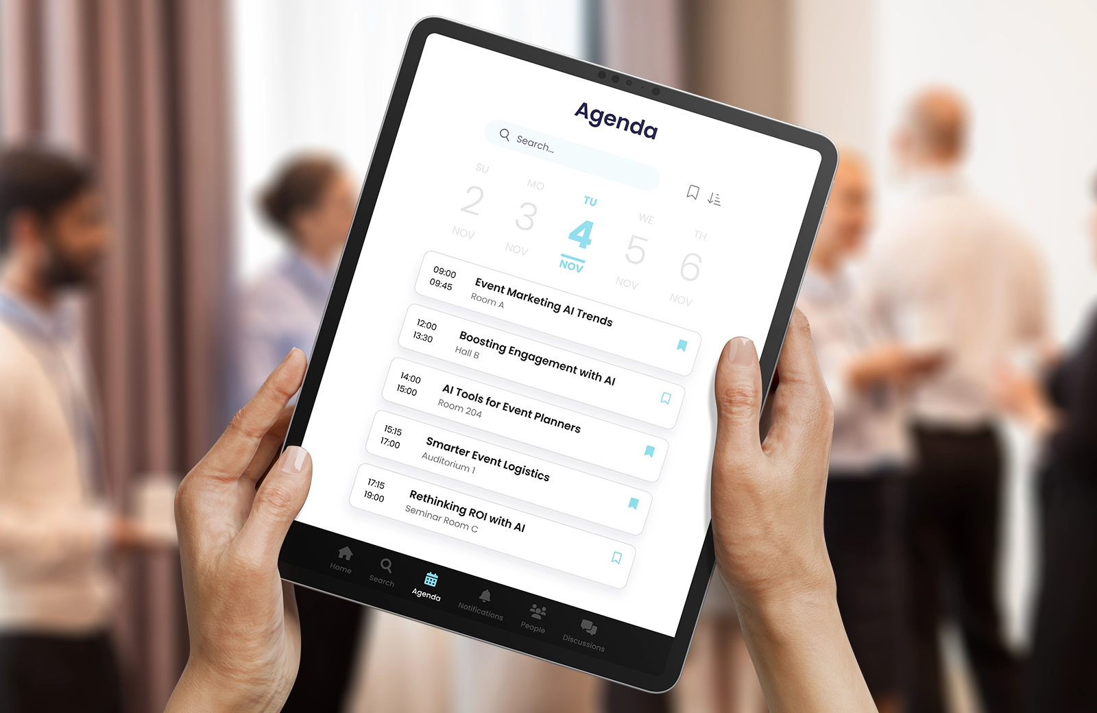 Corporate event personalized agenda