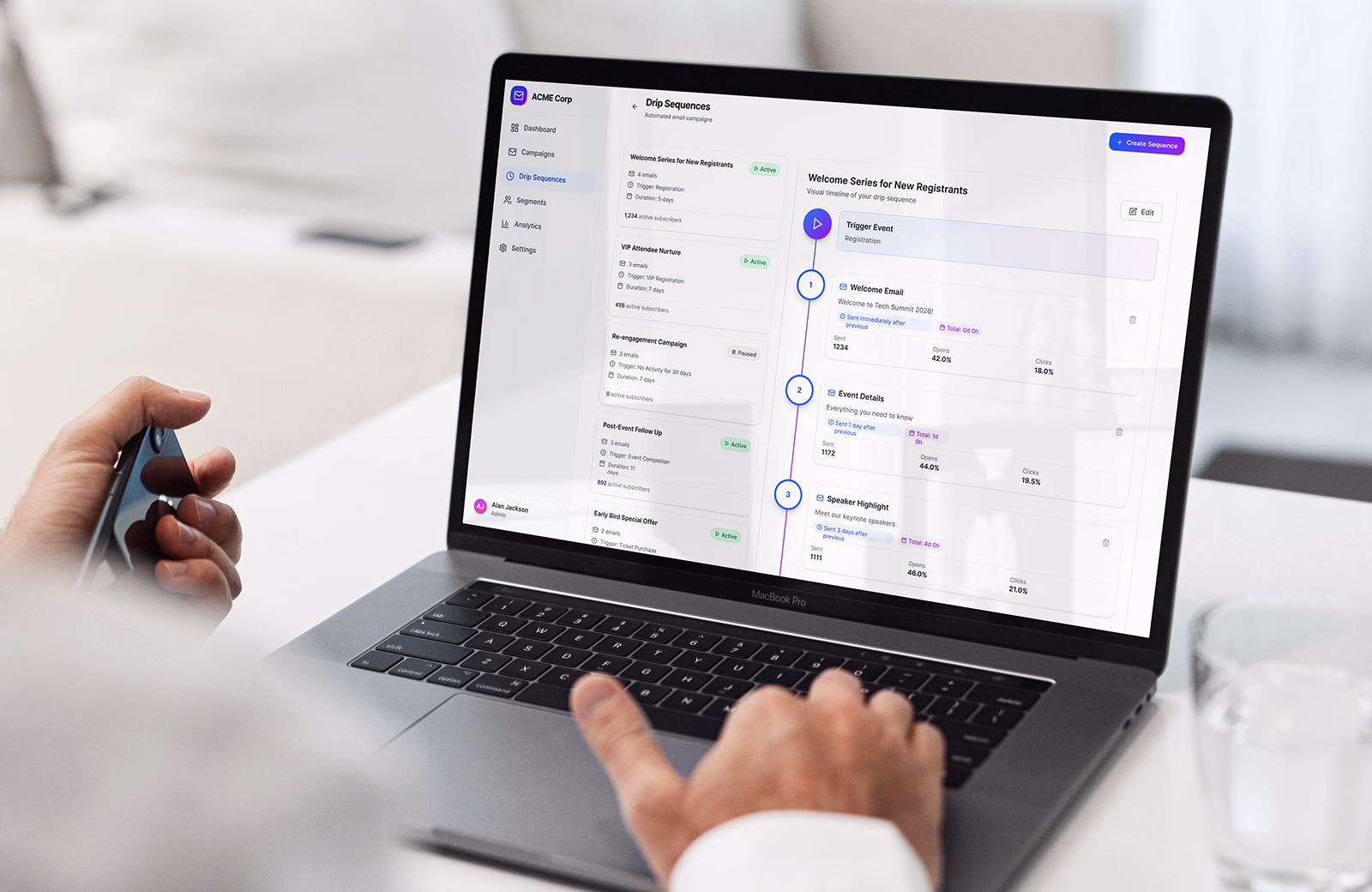 Email campaign workflow diagram