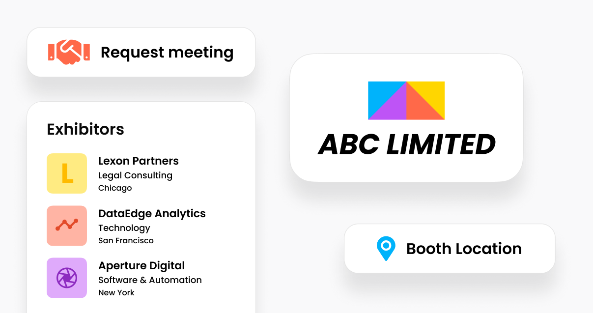 Exhibitors & Sponsors feature screenshot