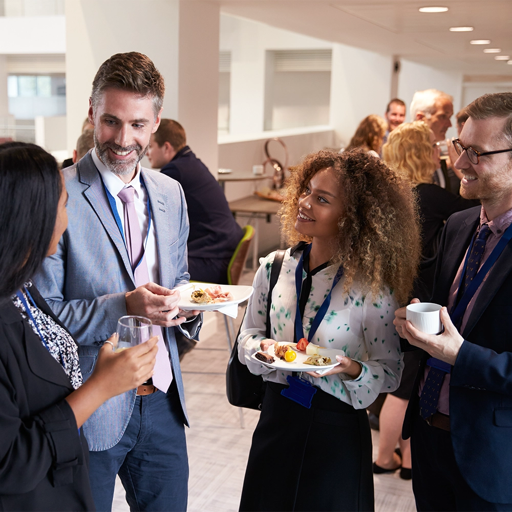 Internal company event with engaged employees