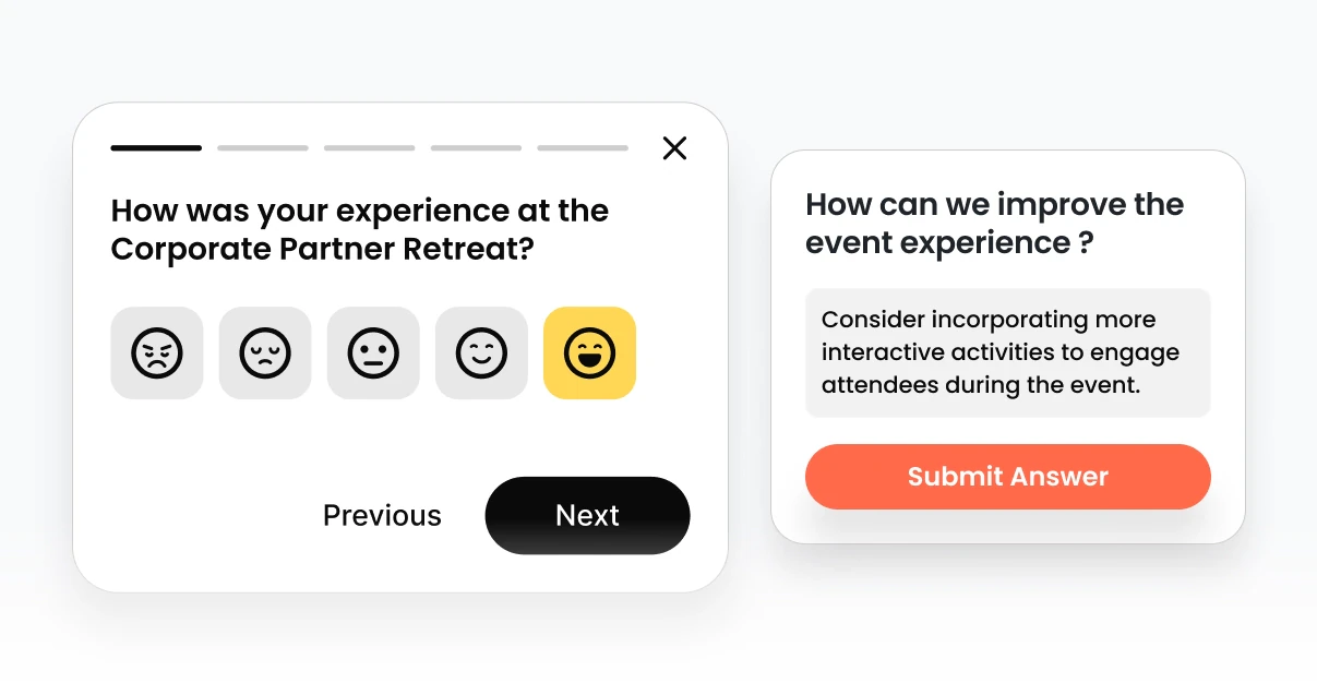 Polls, Surveys & Q&A feature screenshot