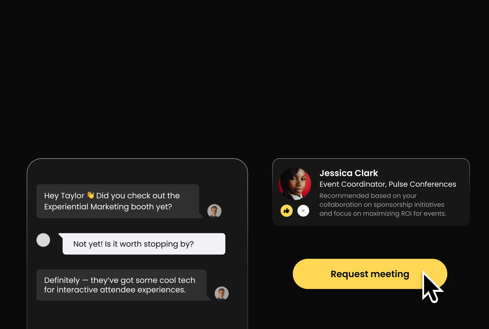 Networking and engagement feature screenshot