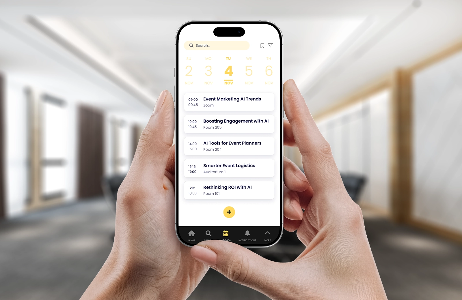 Summit agenda management interface