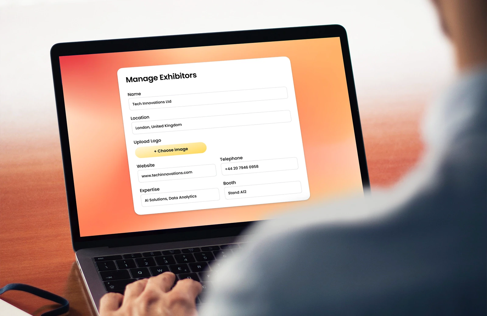Exhibitor management portal